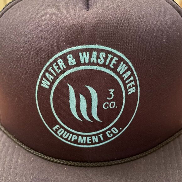 Men's Water & Waste Water Equipment Co.Blue Snapback Mesh Back Trucker Hat Cap - Picture 3 of 11